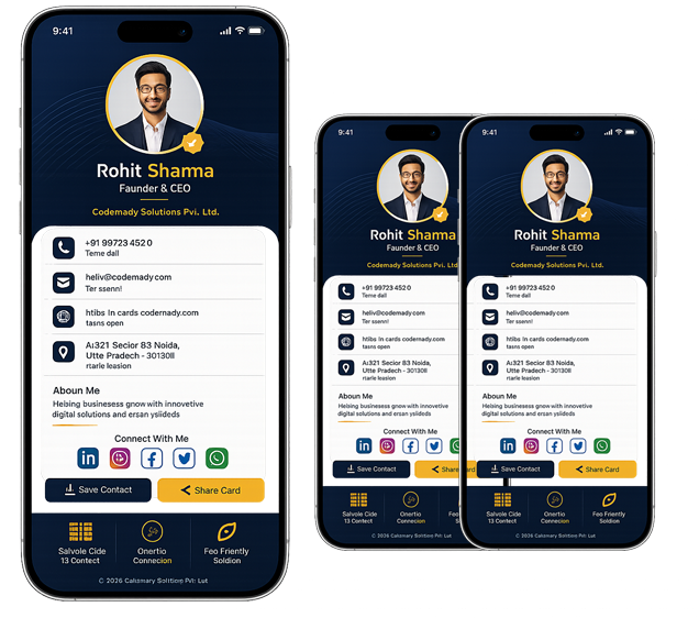 Digital vCard Illustration